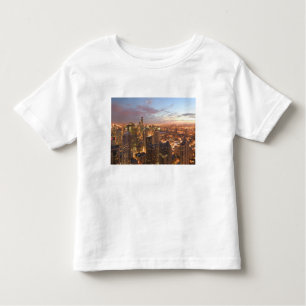 Camiseta De Bebé EE.UU., Illinois, Chicago: Vista nocturna del bucl