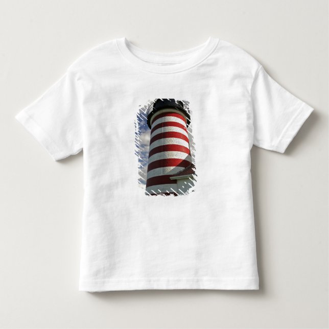 Camiseta De Bebé EE.UU., Maine, Lubec. Faro West Quoddy Head LI (Anverso)