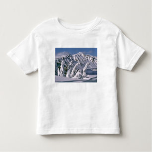 Camiseta De Bebé EE.UU., Oregón, Crater Lake NP. Los árboles se inc