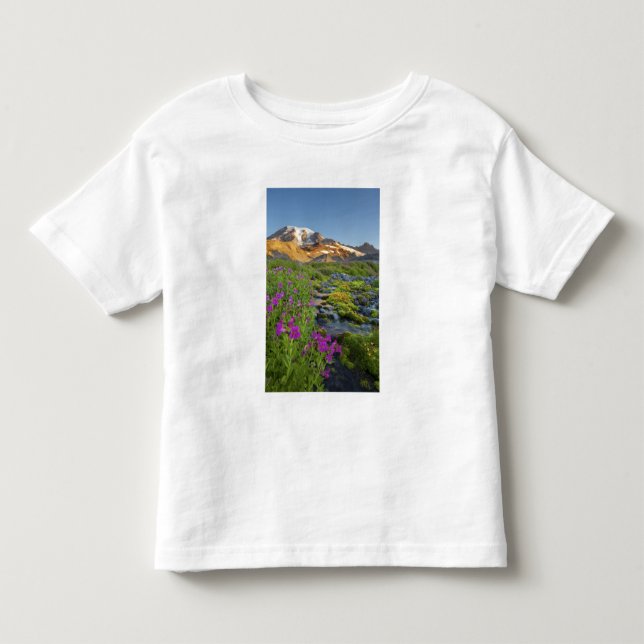 Camiseta De Bebé EE. UU., Parque Nacional Mt. Rainier, Washington. (Anverso)