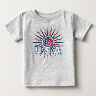Camiseta De Bebé EE.UU. Starburst Yin Yang