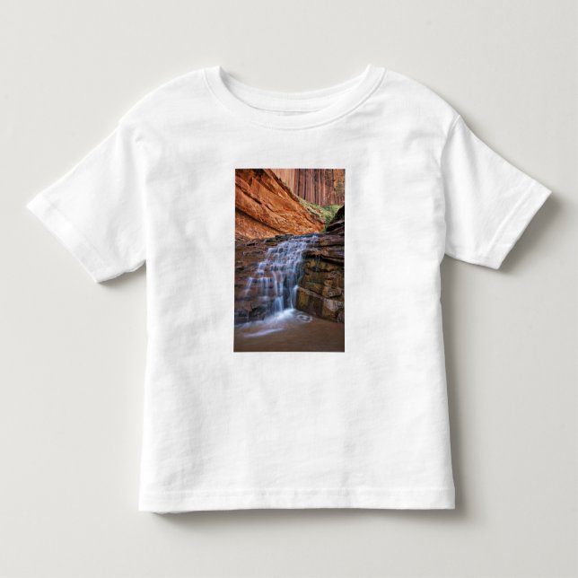 Camiseta De Bebé EE. UU., Utah, Escalante Wilderness. Cascada en (Anverso)