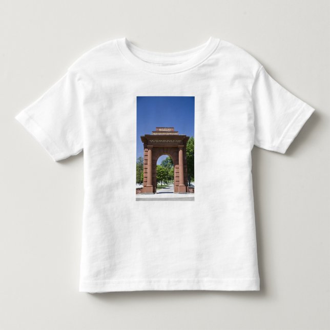 Camiseta De Bebé EE. UU., VA, Arlington. Puerta McClellan en Arling (Anverso)