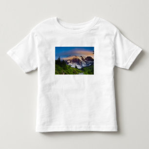 Camiseta De Bebé EE. UU., Washington, Monte Rainier. Sol de la maña