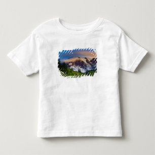 Camiseta De Bebé EE. UU., Washington, Monte Rainier. Sol de la maña