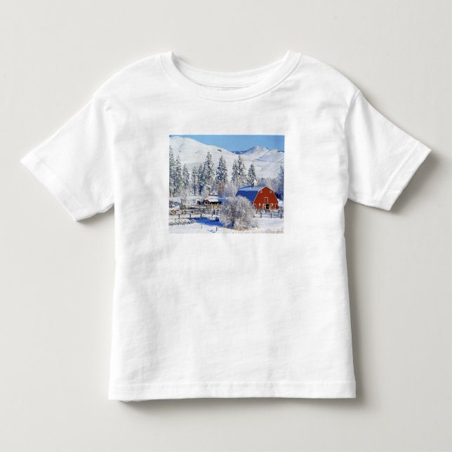 Camiseta De Bebé EE. UU., Washington, Valle de Methow, graneros en (Anverso)