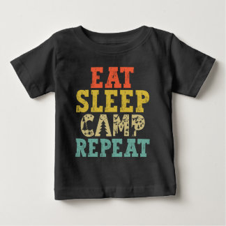 Camiseta De Bebé Eee Sleep Camp Repeat Camover