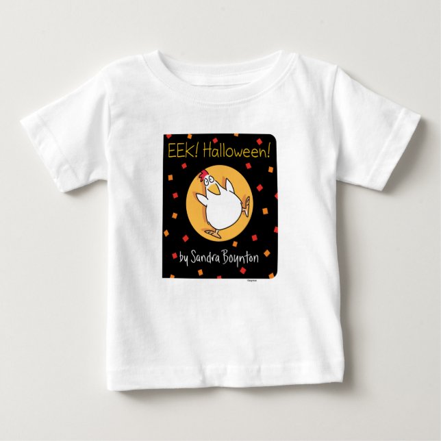 Camiseta De Bebé ¡EEK! ¡HALLOWEEN! CUBIERTA DE LIBRO Sandra Boynton (Anverso)