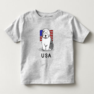 Camiseta De Bebé EEUU Bandera Americana Vieja Oveja Inglesa (Gris 1