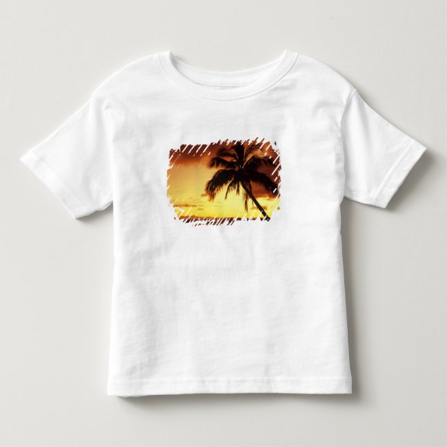 Camiseta De Bebé EEUU, Hawaii, Maui, colorida puesta de sol en un (Anverso)