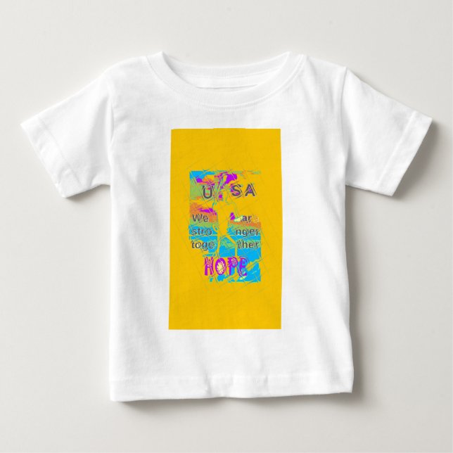 Camiseta De Bebé EEUU Hope: Colorido diseño texturado (Anverso)