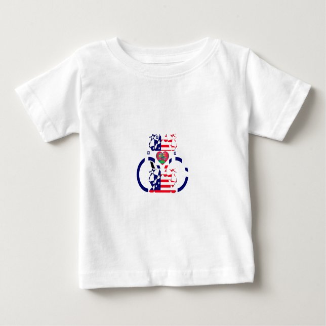 Camiseta De Bebé EEUU Hope Hermosa Ar de diseño de Bandera Nacional (Anverso)