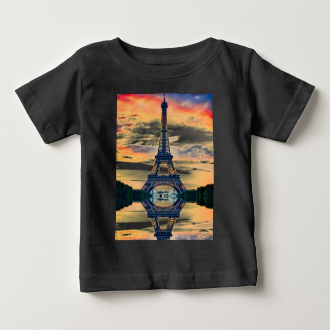 Camiseta De Bebé Effel Tower Paris Evending European Travel (Anverso)