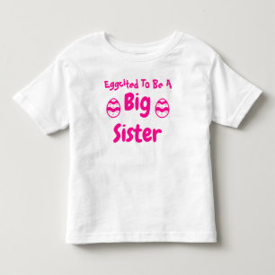 Camiseta De Bebé Eggcitado Para Ser Una Gran Hermana