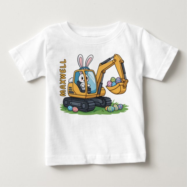 Camiseta De Bebé Eggs-Cavator Toddler Easter Egg T-Shirt (Anverso)