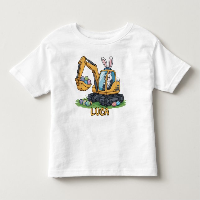 Camiseta De Bebé Eggs-Cavator Toddler Easter Egg T-Shirt (Anverso)