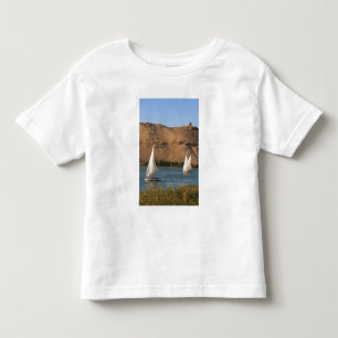 Camiseta De Bebé Egipto, Asuán, río Nilo, veleros Felucca,