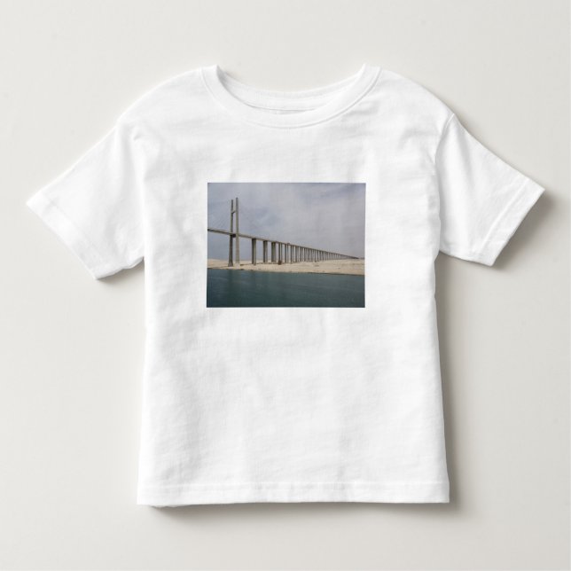 Camiseta De Bebé Egipto, Canal de Suez. Puente de paz aka Paz (Anverso)