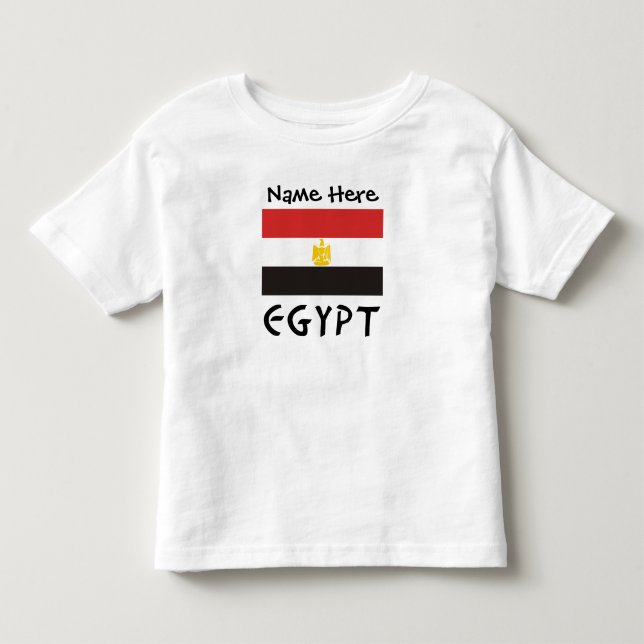 Camiseta De Bebé Egipto y el Dlag egipcio con tu nombre (Anverso)