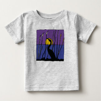Camiseta De Bebé Egret Among Reeds Baby Tee