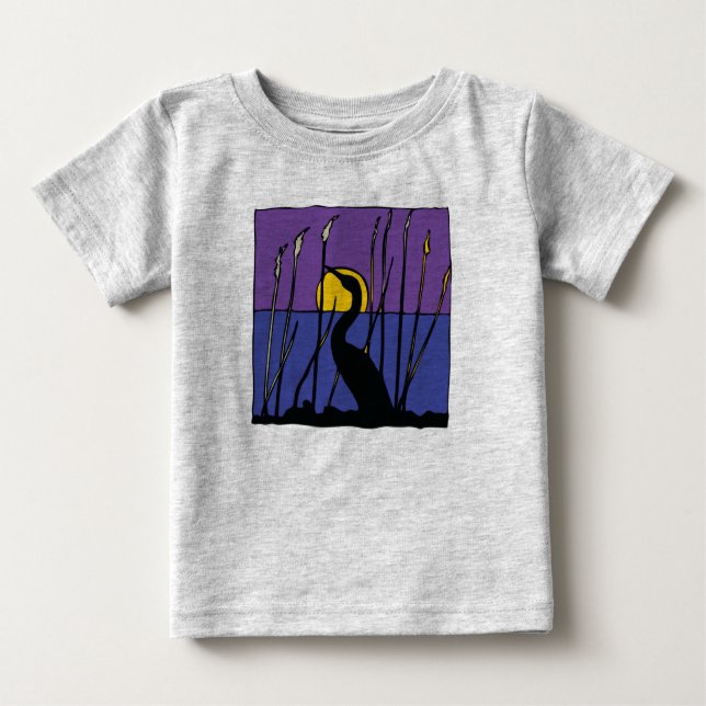 Camiseta De Bebé Egret Among Reeds Baby Tee (Anverso)