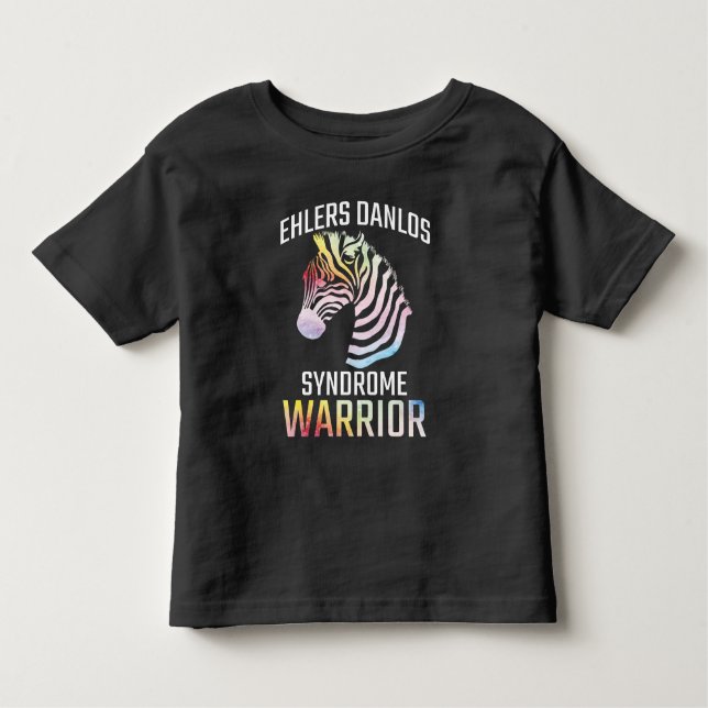 Camiseta De Bebé Ehlers Danlos Awareness Gift Warrior Zebra (Anverso)