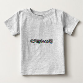 Camiseta De Bebé Eid Mubarak saluda a los colores del arcoiris tipo