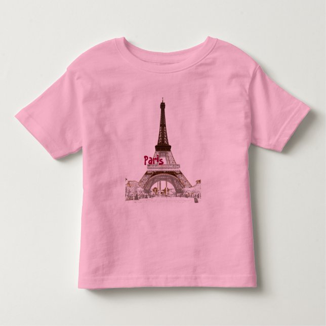 Camiseta De Bebé Eiffel Torre-París (Anverso)