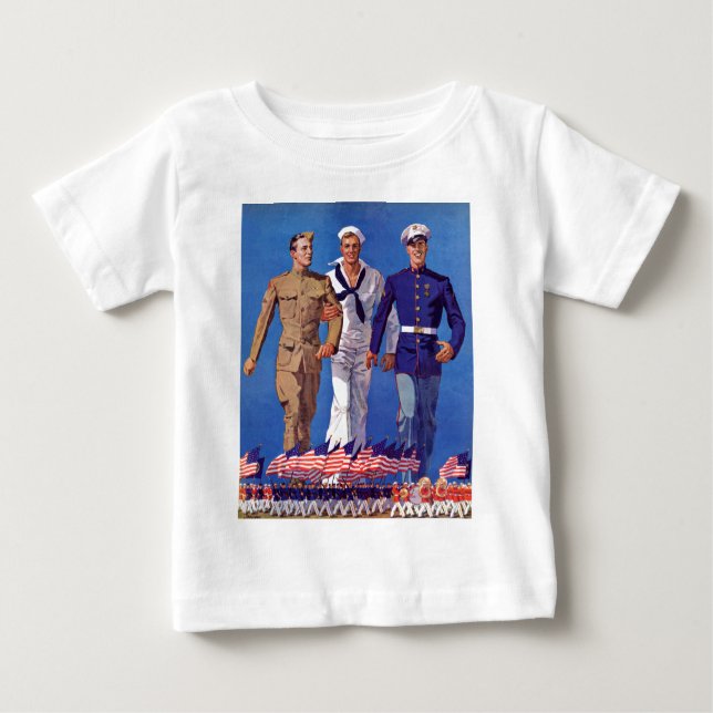 Camiseta De Bebé Ejército, marina de guerra y infantes de marina (Anverso)