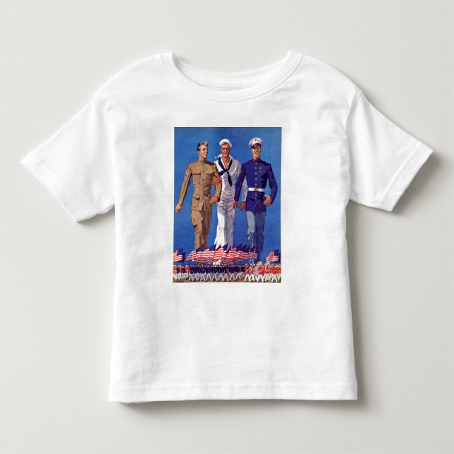 Camiseta De Bebé Ejército, marina de guerra y infantes de marina (Anverso)