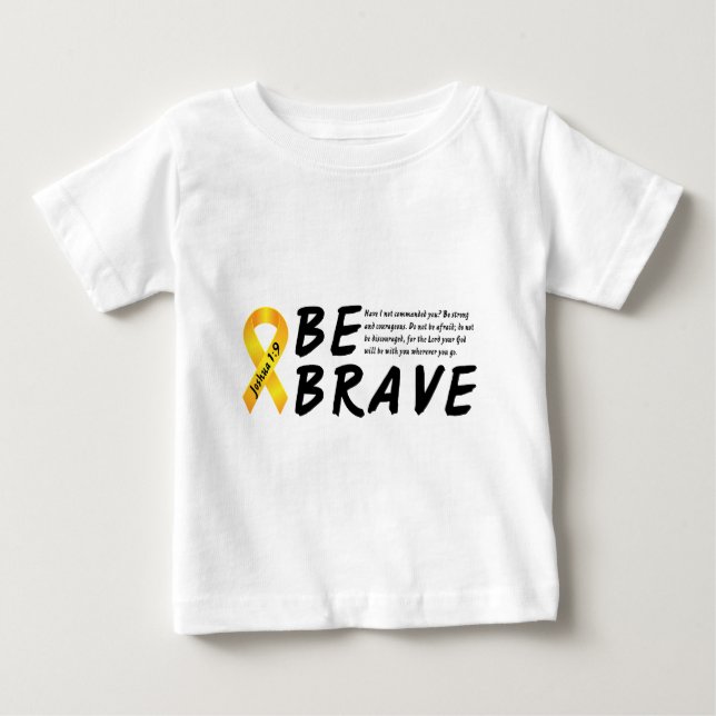 Camiseta De Bebé El 1:9 de Joshua sea valiente (Anverso)