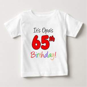 Camiseta De Bebé El 65.o cumpleaños de Opa