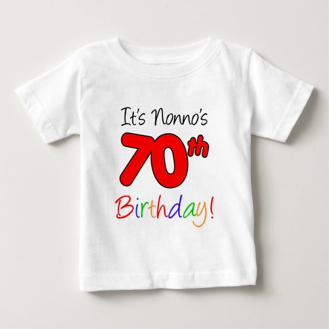 Camiseta De Bebé El 70.o cumpleaños de Nonno (Anverso)
