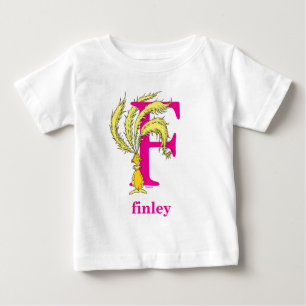 Camiseta De Bebé El ABC de Dr. Seuss: Letra F - Rosa   Agrega tu no