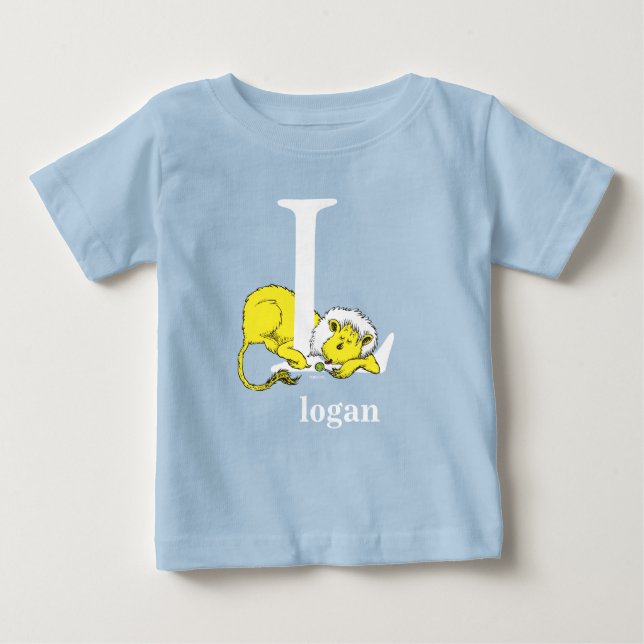 Camiseta De Bebé El ABC de Dr. Seuss: Letra L - Blanco | Agrega tu  (Anverso)