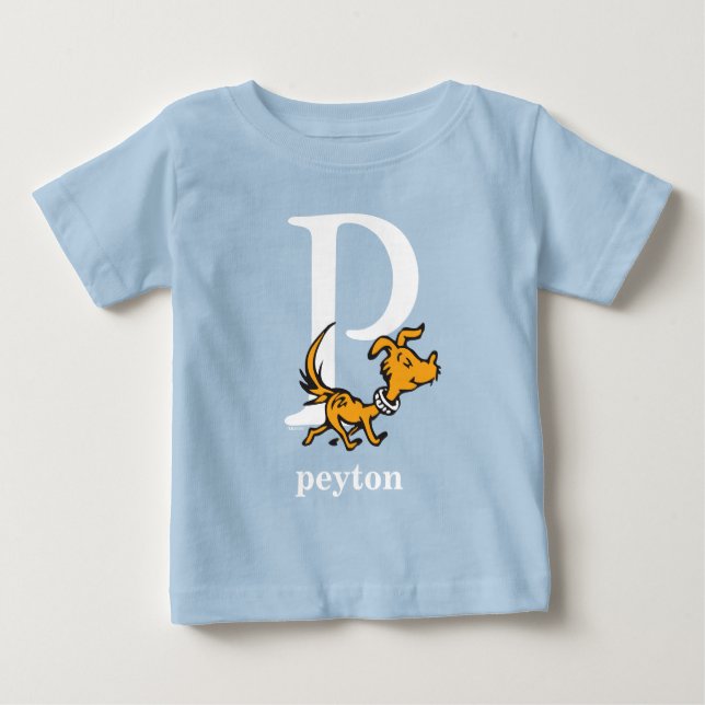 Camiseta De Bebé El ABC de Dr. Seuss: Letra P - Blanco | Agrega tu  (Anverso)