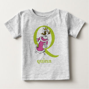 Camiseta De Bebé El ABC de Dr. Seuss: Letra Q - Verde Agrega tu n