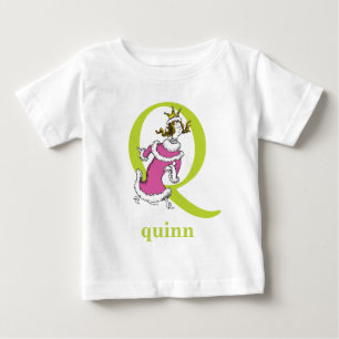 Camiseta De Bebé El ABC de Dr. Seuss: Letra Q - Verde   Agrega tu n
