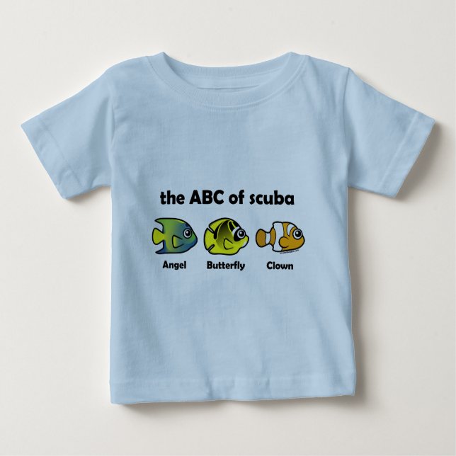 Camiseta De Bebé El ABC de Scuba (Anverso)