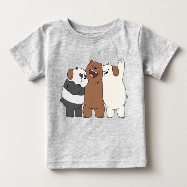 Camiseta De Bebé El abrazo del grupo Bare Bears (Anverso)