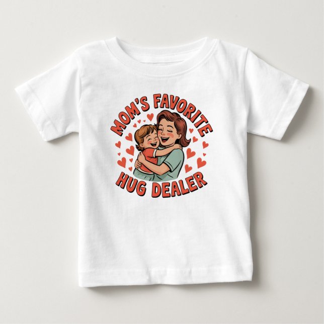 Camiseta De Bebé El abrumador bebé favorito de mamá - Mamá dulce y  (Anverso)