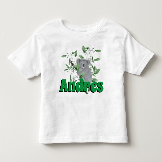 Camiseta De Bebé El Adorable Árbol de Eucaliptos del Oso de Koala (Anverso)