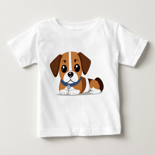 Camiseta De Bebé El Adorable Personalizado Beagle Puppy Moriendo (Anverso)