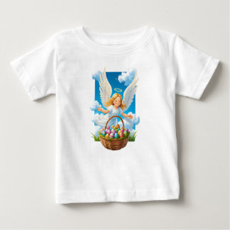 Camiseta De Bebé El alegre ángel de Pascua con canasta