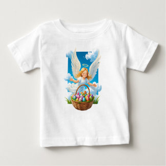 Camiseta De Bebé El alegre ángel de Pascua con canasta