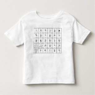 Camiseta De Bebé El alfabeto hebreo pone letras a la carta