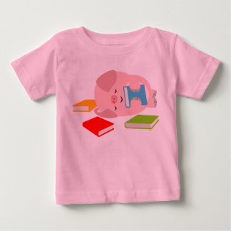 Camiseta De Bebé El amante del libro pequeño (cerdo Personalizado) 