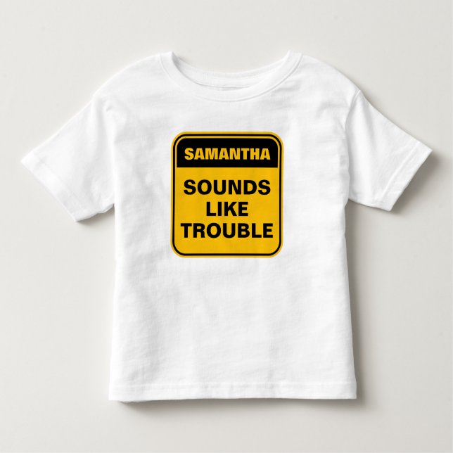 Camiseta De Bebé El amarillo gracioso suena como un problema para p (Anverso)