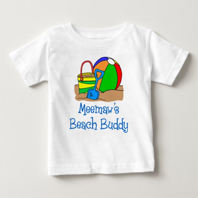 Camiseta De Bebé El amigo de la playa de Meemaw (Anverso)