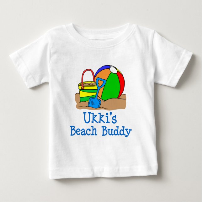Camiseta De Bebé El amigo de la playa de Ukki (Anverso)